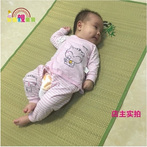 贝佳亲春秋新生婴儿纯棉和尚服初生宝宝薄棉合胸衫开裆裤0-3套