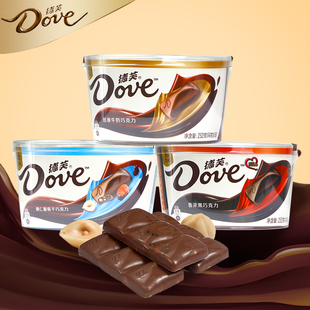 德芙牛奶黑巧克力252g碗装 休闲零食小吃喜糖果结婚纯可可脂旗舰店