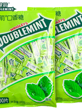 绿箭口香糖100片条装箭牌薄荷糖1大袋清凉清口接吻糖果清新口气