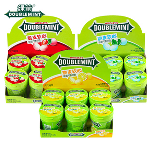 绿箭脆皮软心薄荷糖单80g多口味多瓶装 儿童办公口气清新糖果零食