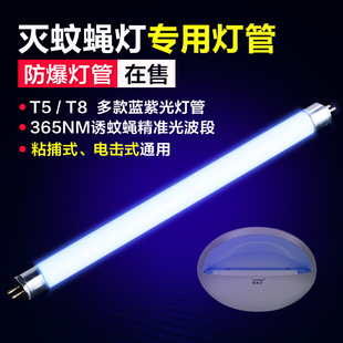 灭蚊灯管粘捕式 6W8W灭蝇灯管 灭蝇灯专用灯管诱蚊蝇光管紫蓝光T5