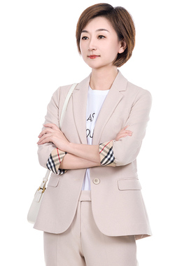 white collar浅米高弹西服领两粒扣翻边七分袖上衣QIANMGT0FA601