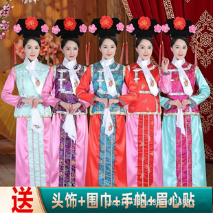 还珠格格同款清朝满族旗服宫廷公主格格装贵妃宫女甄嬛传演出服饰