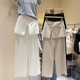 高级感叠穿屁帘休闲裤 裤 女长裤 西装 宽松两件套裤 2026早春新款