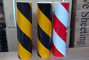 5cm/10/20/30/40cm宽黑黄反光警示胶带 红白反光贴 反光条 反光膜