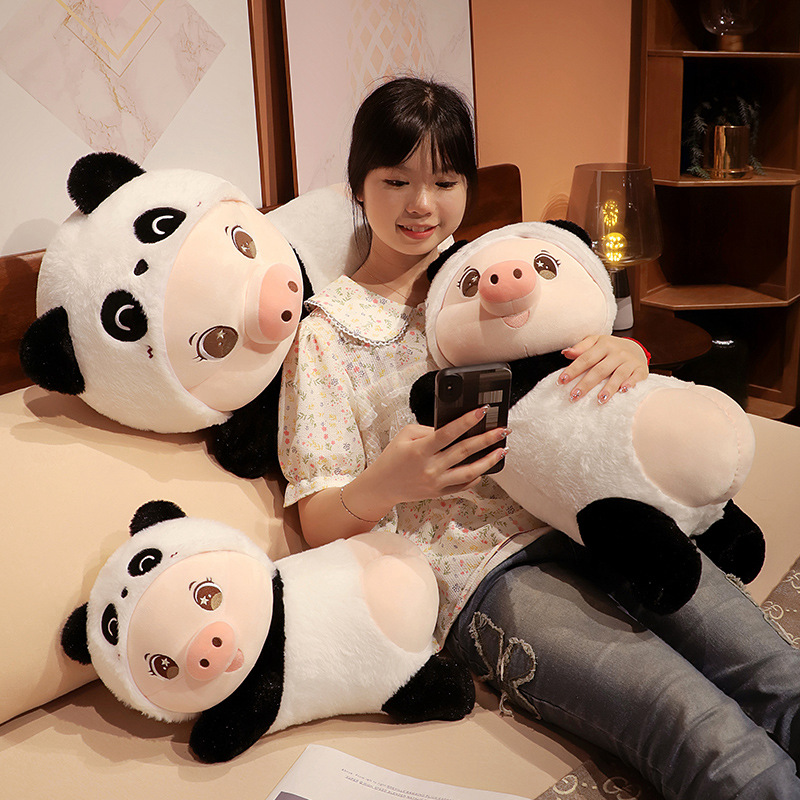 可爱猪猪趴猪抱枕女生睡觉长条枕