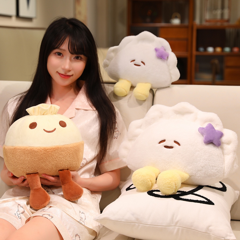 可爱饺子公仔毛绒玩具包子抱枕女