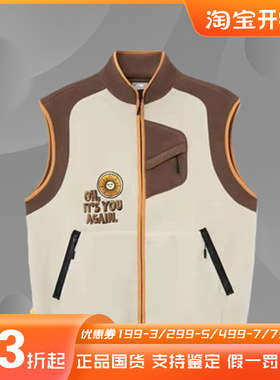 李宁年秋冬季新款男悟行都市户外摇粒绒宽松无袖马甲 AMDR075