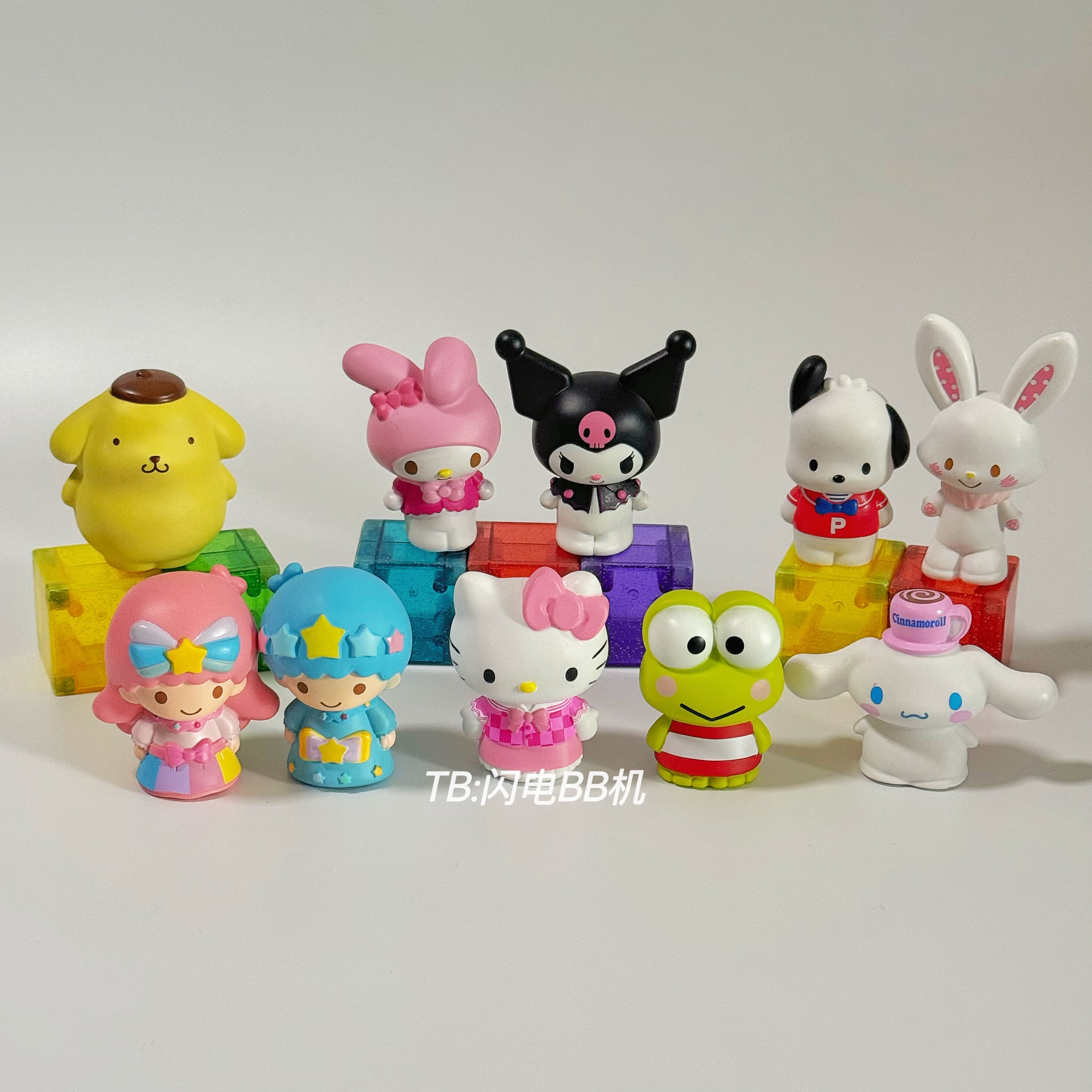 日单正版散货 三丽鸥kitty双子星大眼蛙美乐蒂布丁狗指套公仔摆件,模玩/动漫/周边/娃圈三坑/桌游,盒蛋/扭蛋/联名摆件,淘宝优惠券,粉丝福利购,淘宝优惠卷