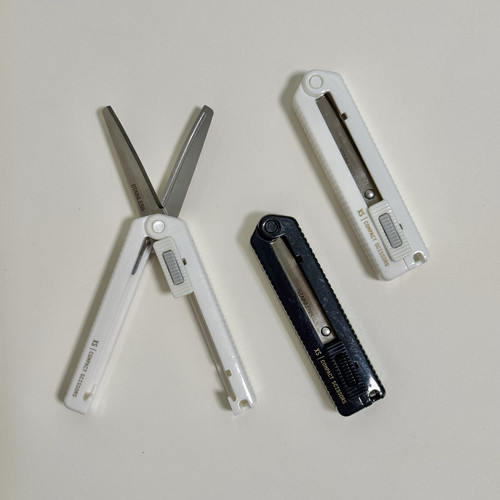 正品散货日本MIDORI XS便携剪刀可折叠伸缩收纳设计不锈钢剪刀