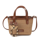 儿童包包女可爱斜挎包时尚 洋气草编轻奢女童手提包宝宝小孩背包