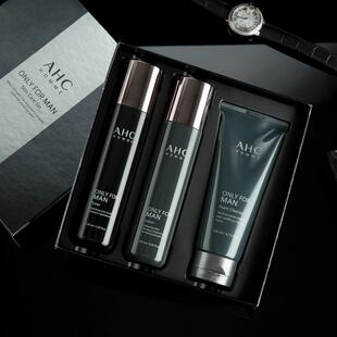 韩国AHC男士套盒清爽保湿控油套装去黑头抗痘水乳洗面奶男仕礼盒