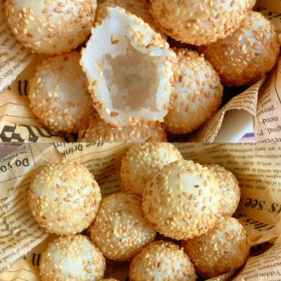 荆州小吃欢喜坨芝麻球麻团6个