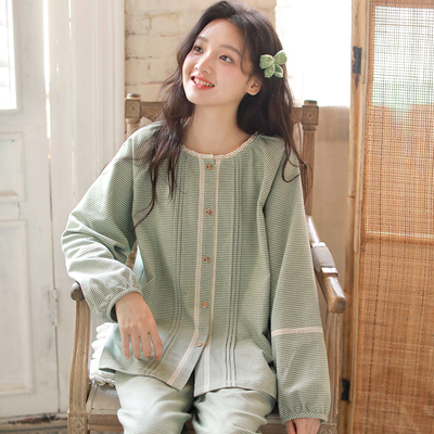 2025新款纯棉睡衣女秋冬甜美长袖