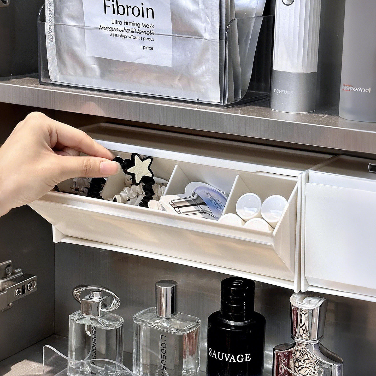 化妆品收纳盒首饰长方形壁挂冰箱卫生间洗脸巾抽屉式小杂物整理盒,收纳整理,壁式收纳盒,淘宝优惠券,粉丝福利购,淘宝优惠卷