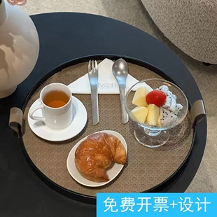 美容院皮肤管理中心会所接待甜品盘高颜值茶歇托盘水果糕点盘