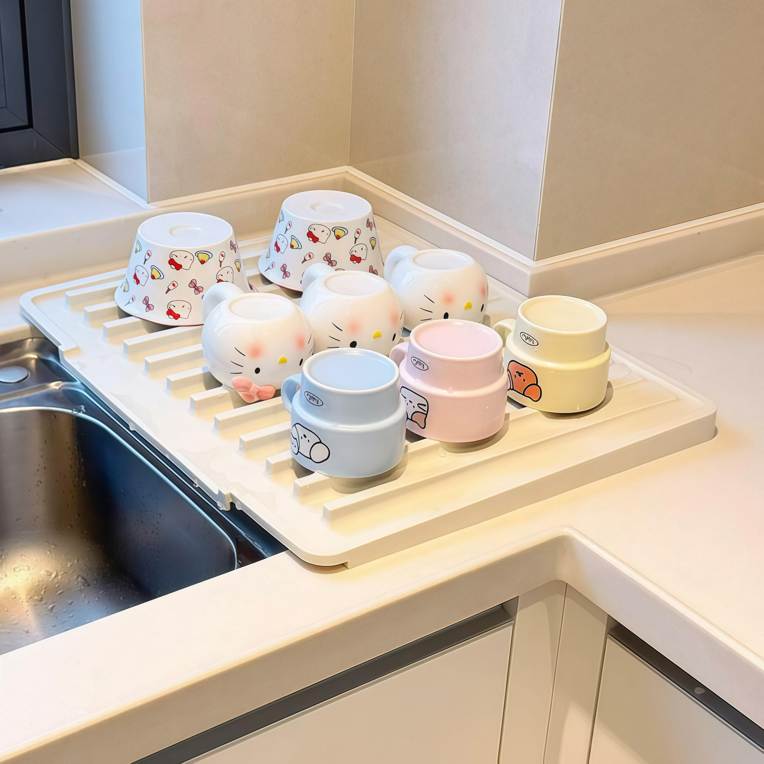 【厨房好物】硅胶斜坡沥水垫台面水槽碗盘防滑垫家用洗碗池滤水垫,家庭/个人清洁工具,水槽沥水袋,淘宝优惠券,粉丝福利购,淘宝优惠卷