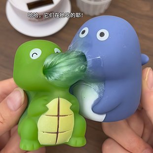可爱解压蛋黄君沙皮胶呕吐君史莱姆捏捏乐公仔独角兽减压发泄玩具