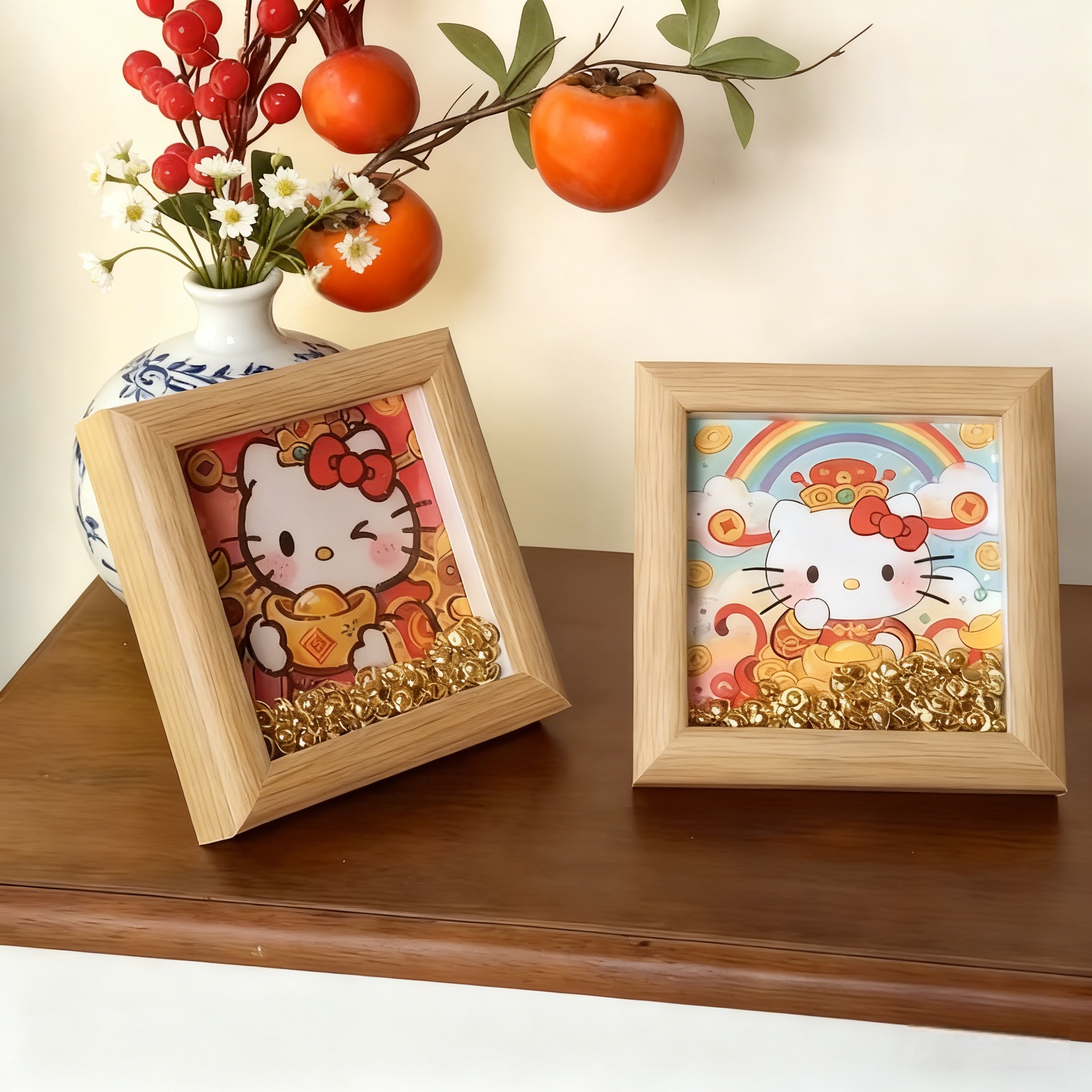 招财小礼物装饰摆件卡通kt猫金豆