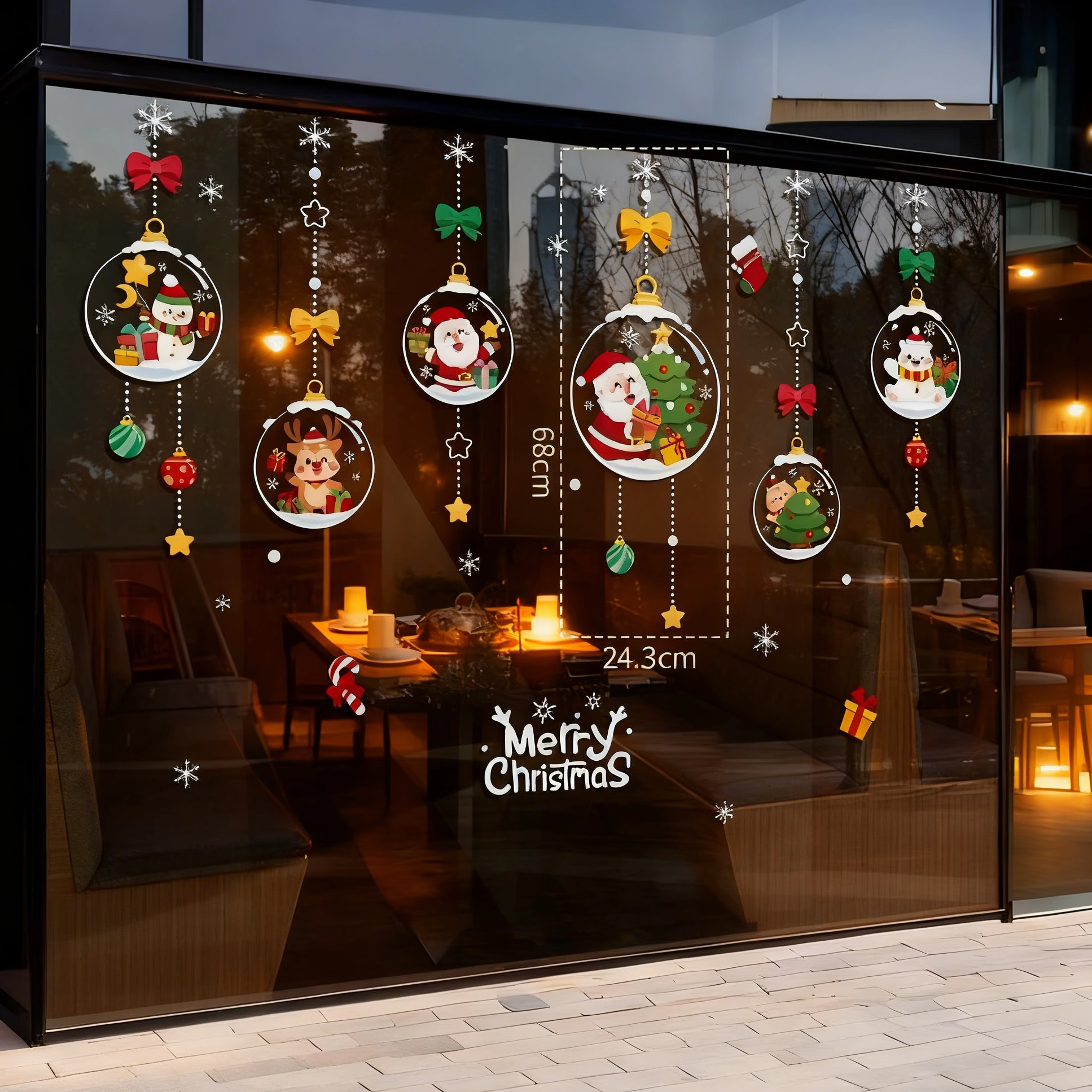 圣诞氛围感神器静电窗花太绝啦