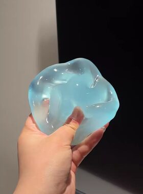 减压手作球海之蓝麦芽糖冰透可塑湿软吸手指捏捏解压玩具上班族