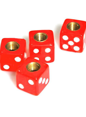 汽车个性筛子气门嘴帽 改装骰子气门盖七彩通用气嘴盖轮胎帽