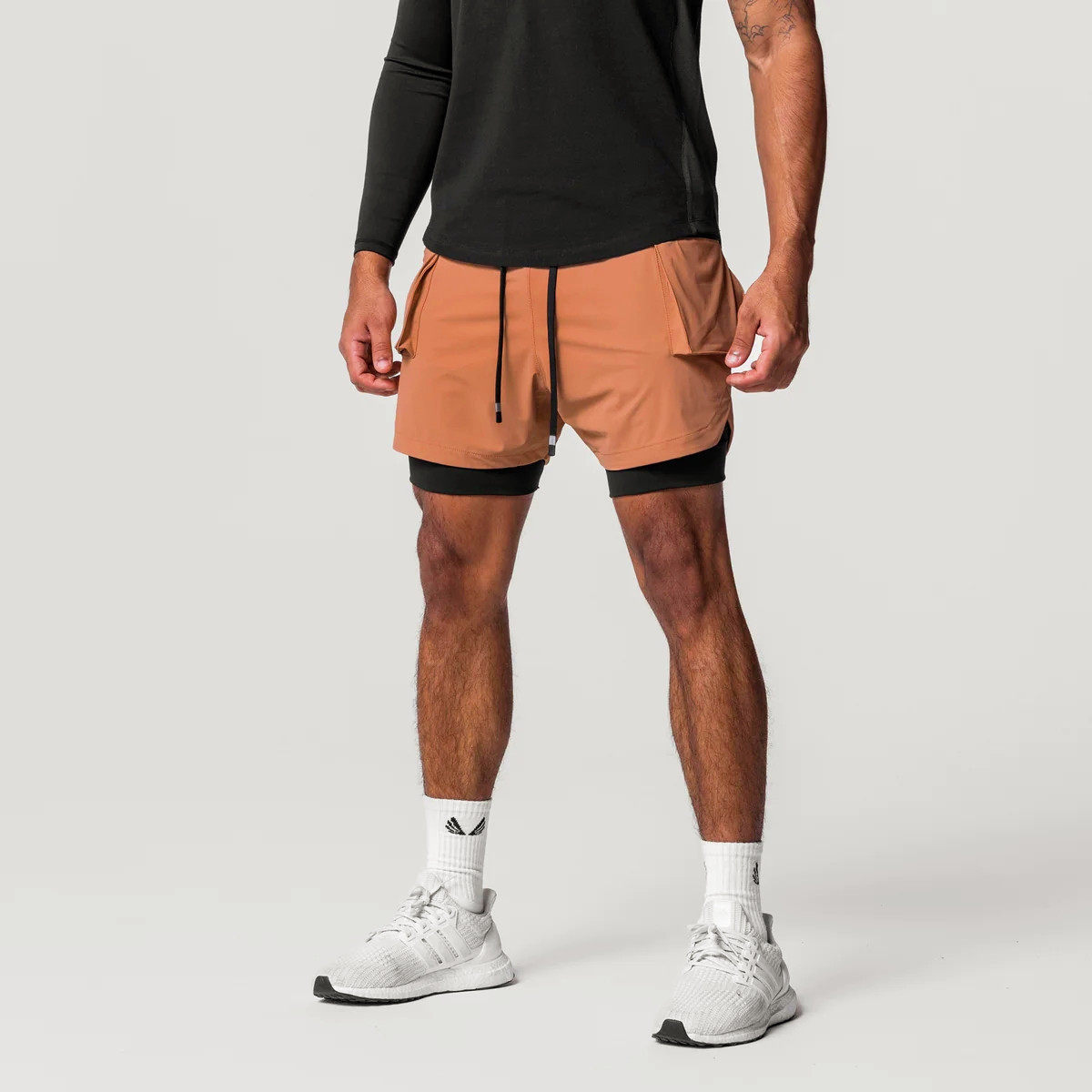 双层内衬健身短裤男士夏季速干美式三分运动裤工装袋跑步篮球裤,运动服/休闲服装,运动中长裤／短裤,淘宝优惠券,粉丝福利购,淘宝优惠卷