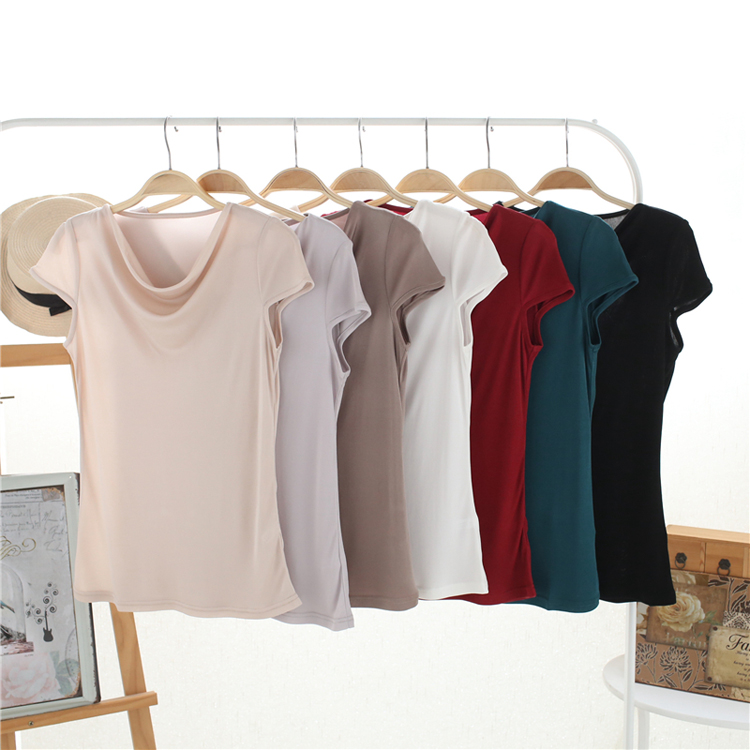 真丝t恤短袖打底衫大码宽松上衣