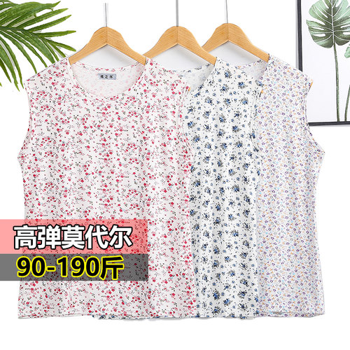 无袖背心莫代尔宽松老人款式