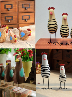 特价zakka北欧原木鸡三创意礼品