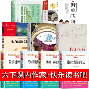 六年级下册必读的课外书快乐读书吧全套9册 野蜂飞舞 我与地坛史铁生正版原著 小灵通漫游未来重读那片绿绿的爬山虎朱自清散文精选
