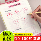 100以内加减法天天练 幼小衔接每日一练 幼儿园数学练习题专项训练口算题进位不退位练习册大中班启蒙教材十以内二十加减