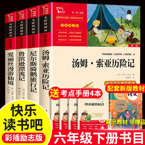 鲁滨逊漂流记六年级下册必读的课外书原著完整版推荐书目爱丽丝梦游仙境奇漫尼尔斯骑鹅旅行记汤姆索亚历险记全套快乐读书吧孙老师