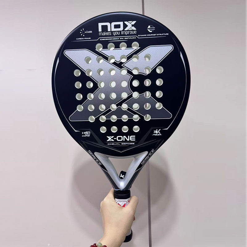 thumbnail for NOX Paddle Tennis Racket Beach Paddle Beach Racket 3K18K Carbon Fiber Professional Training Men's and Women's Single Rackets