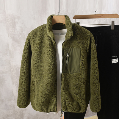 立领夹克冬季宽松双面绒