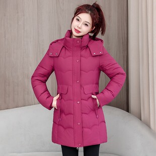 好看设计感棉衣服女中长修身 时尚 显瘦减龄丝绵袄外套 新款 2025冬季