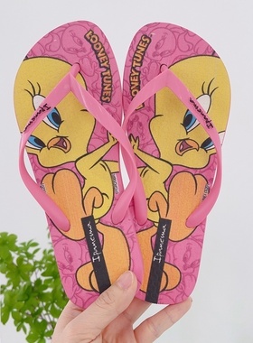 巴西Ip*anema依帕人字拖鞋女ins潮时尚外穿卡通软底防滑沙滩凉拖