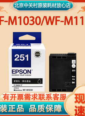 原装爱普生T251墨盒 251黑色墨盒 C13T251180墨盒 适用WF-M1030