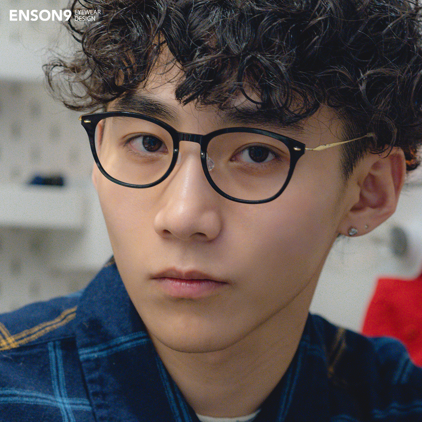 enson9超轻薄纯钛尼龙大圆框潮男女 个性半透明可配近视平光镜架