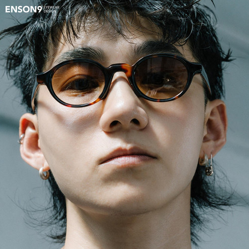 enson9老钱风板材防紫外线墨镜