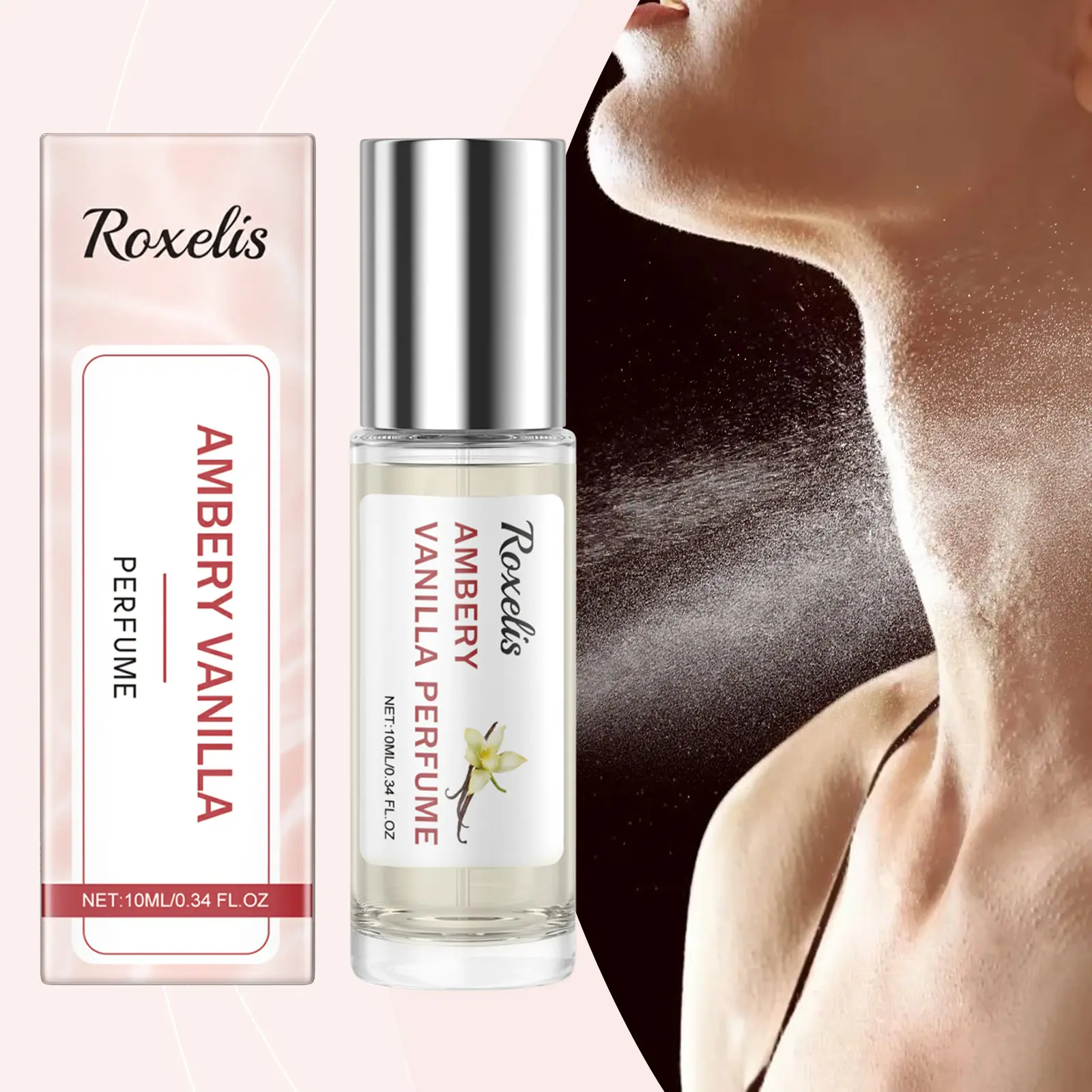 Vanilla Amber Travel Perfume Warm Sweet Vanilla Amber Fragra