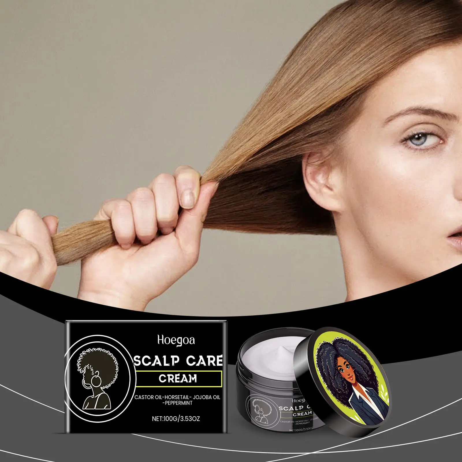 Scalp Treatment Cream gently cares for dry and frizzy hair a