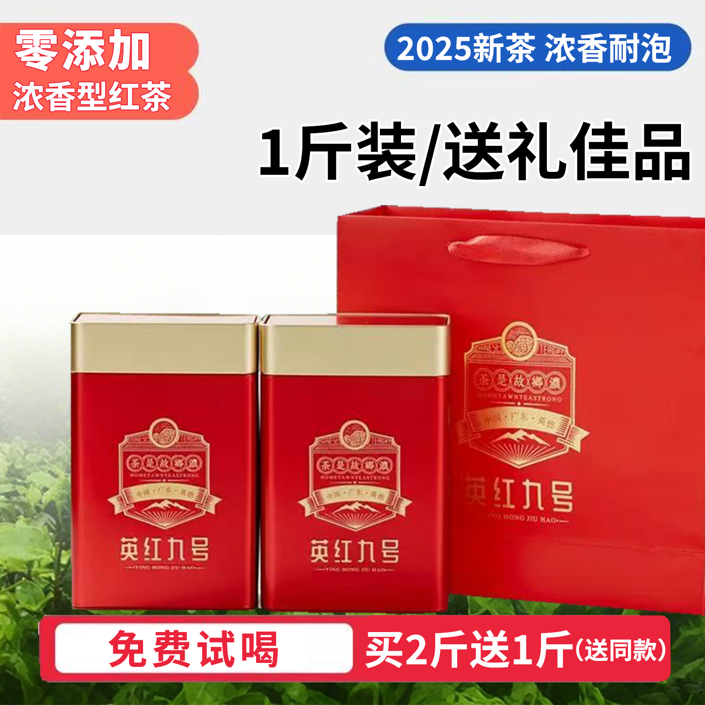 2025新茶叶英红九号一级红茶正宗英德浓香蜜香型秋茶散礼盒装500g