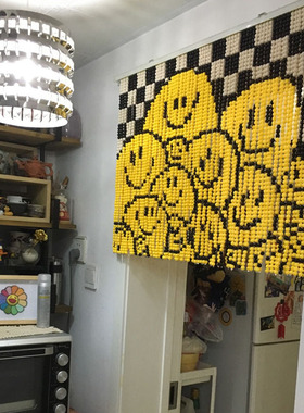 luckytochangchang笑脸简约客厅装饰珠帘玄关帘