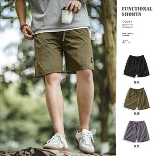 男夏 速干机能褶皱肌理感五分中裤 马登工装 山系户外轻薄尼龙短裤