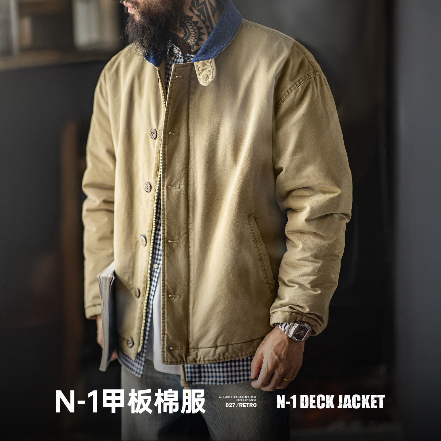 【N1甲板棉服】马登工装棉服外套图片