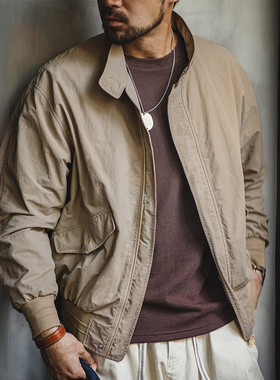 马登工装美式复古哈灵顿G9立领夹克阿美咔叽休闲经典卡其外套男春