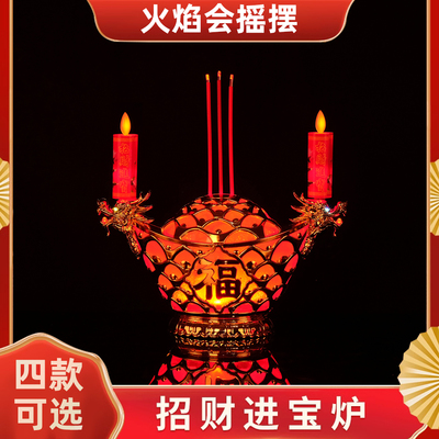 led电子香烛台财神供佛灯仿真