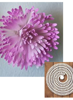 7587卷曲花朵 切割模板DIY模具cutting die手账Scrapbook贺卡制作