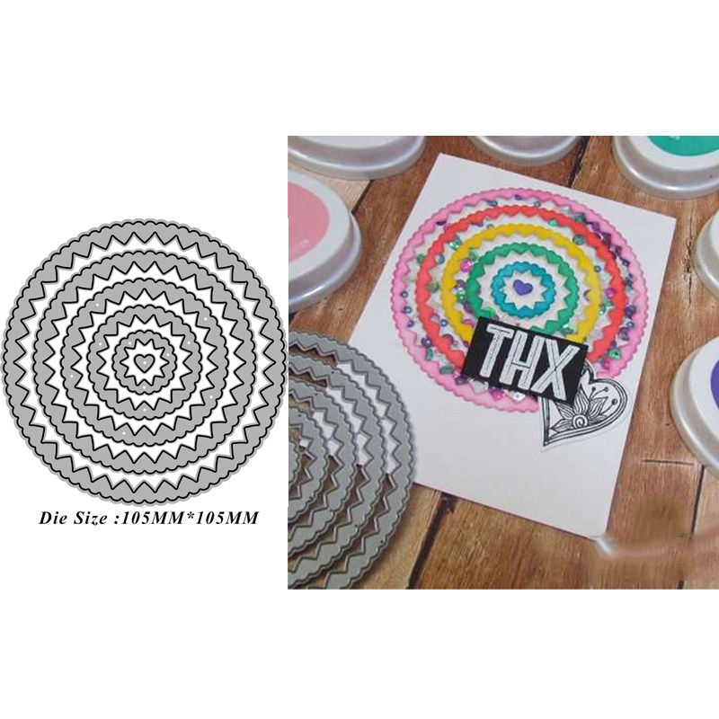 6171爱心花边切割模板DIY模具 cutting die贺卡Scrapbook手账制作